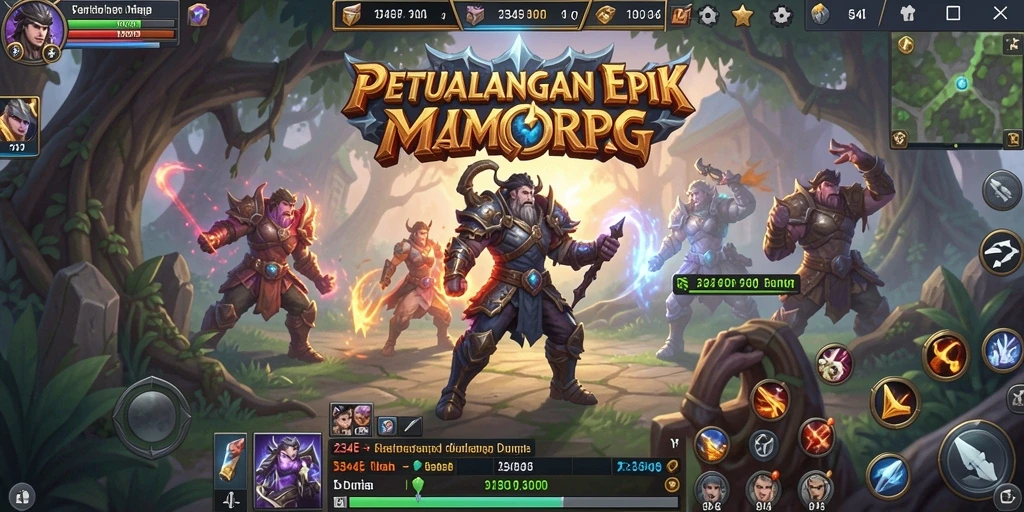 Tampilan gameplay seru di dunia fantasi 234E.