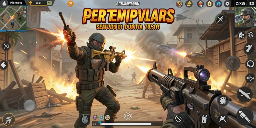 Tangkapan layar dari gameplay seru 2739 menunjukkan aksi mendebarkan TPS.