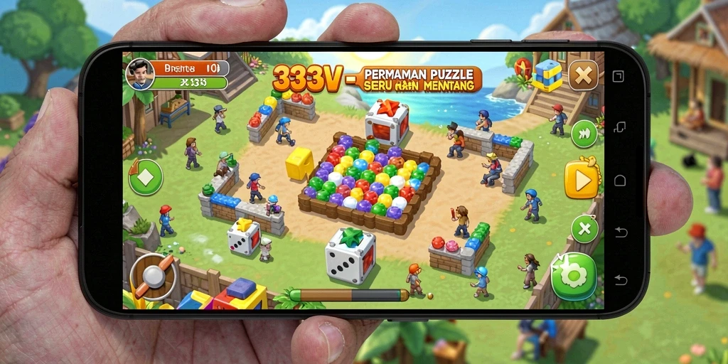 Screenshot gameplay 333V yang menampilkan tantangan puzzle.
