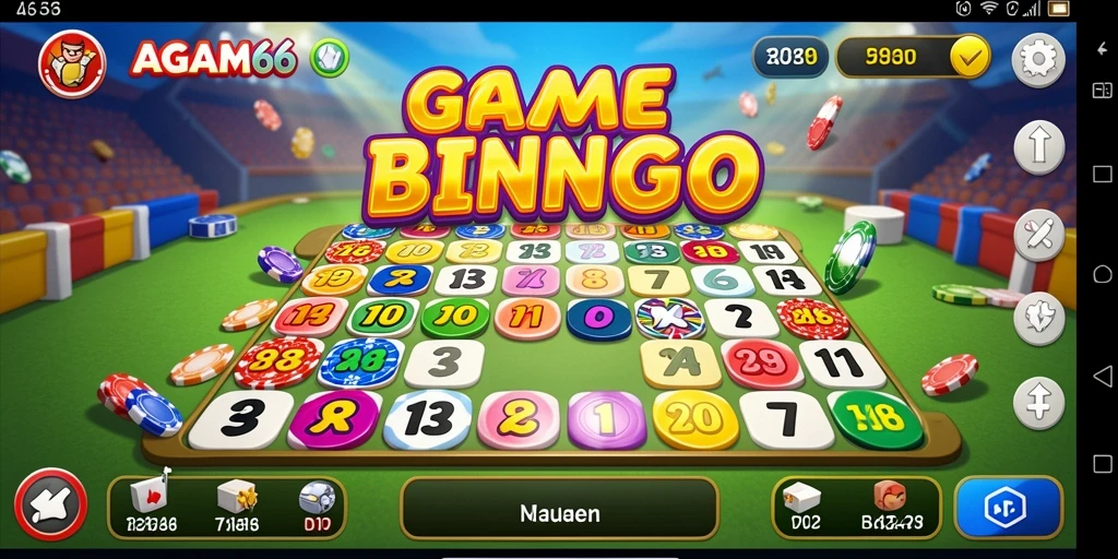 Tampilan gameplay bingo AGAM66 yang mengasyikkan.
