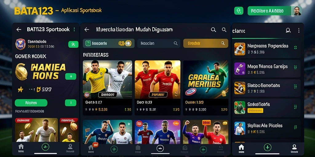 Tampilan screenshot utama BATA123 yang menunjukkan fitur sportsbook.