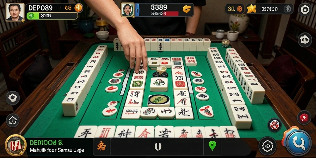 Screenshot DEPO89 menampilkan gameplay Mahjong yang seru dan menantang.