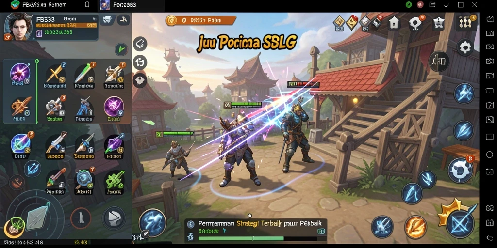 Screenshot utama FB333 menampilkan pertempuran epik dalam gameplay SLG.