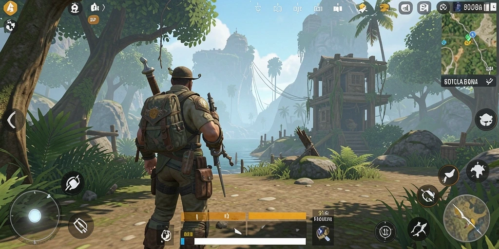 Tangkapan layar gameplay yang menunjukkan dunia terbuka dan lingkungan yang kaya.