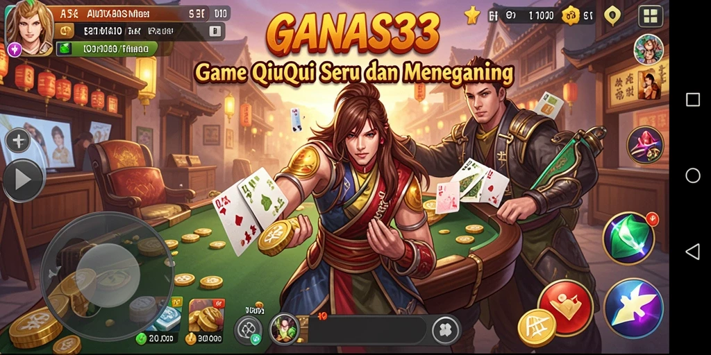 Tampilan menarik dari gameplay QiuQiu di GANAS33.