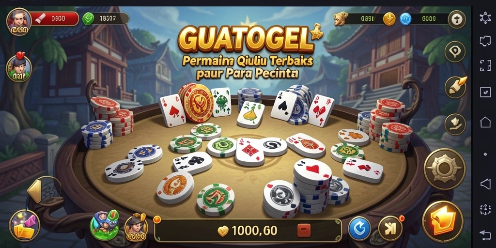 Screenshot gameplay seru GUATOGEL menampilkan suasana QiuQiu yang mendebarkan.