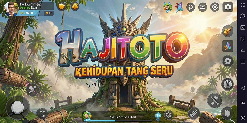 Tangkapan layar utama HAJITOTO menampilkan pemain berinteraksi dalam gameplay simulasi yang menyenangkan.