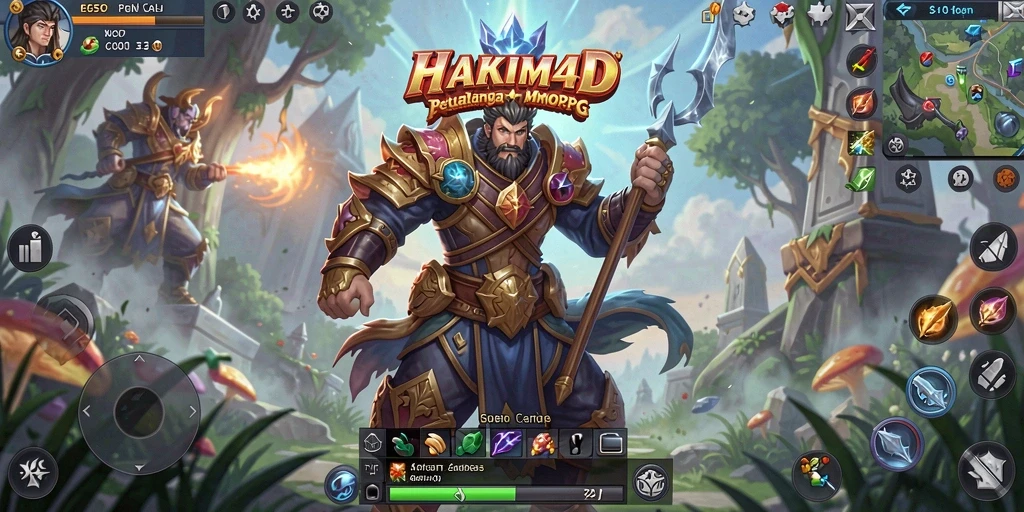 Tangkapan layar gameplay <strong>HAKIM4D</strong> dengan aksi pertempuran yang mendebarkan.