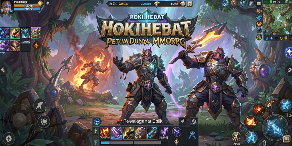 Tampilan gameplay menakjubkan dalam HOKIHEBAT yang penuh aksi.