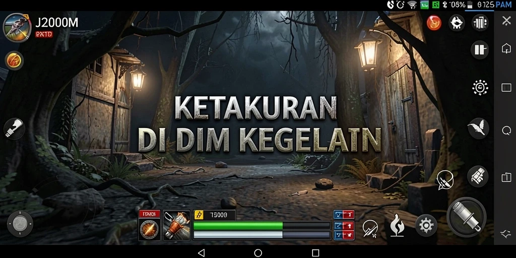 Tampilan menegangkan dari gameplay J200M yang penuh kegelapan.