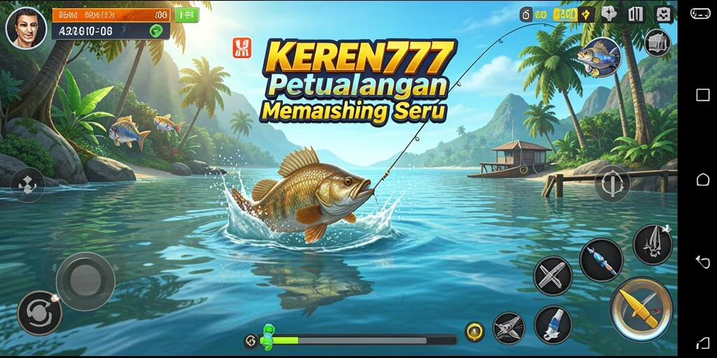 Gameplay memancing menegangkan dan seru di KEREN777.