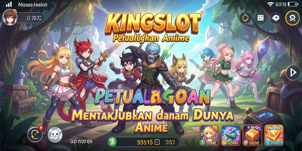 Tangkapan layar gameplay KINGSLOT yang penuh warna dan aksi seru.