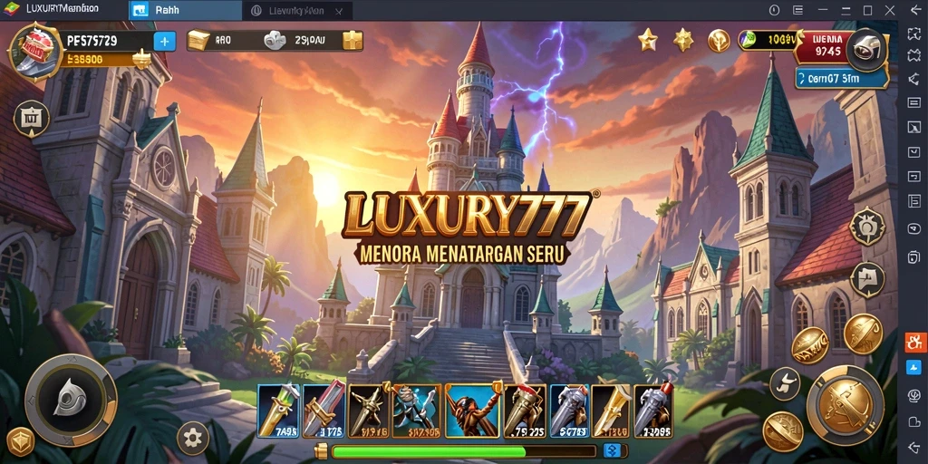 Menampilkan gameplay LUXURY777 dengan strategi pertahanan yang intens.