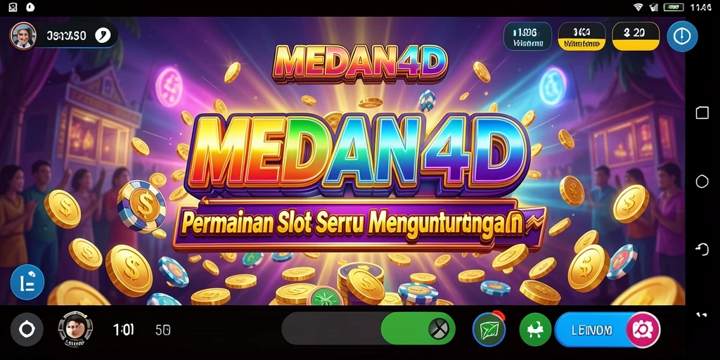 Tampilan gameplay seru dari MEDAN4D dengan simbol menarik.