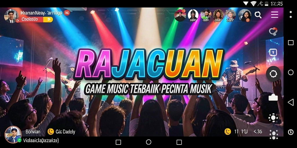 Tangkapan layar dari gameplay menyenangkan RAJACUAN yang penuh warna.