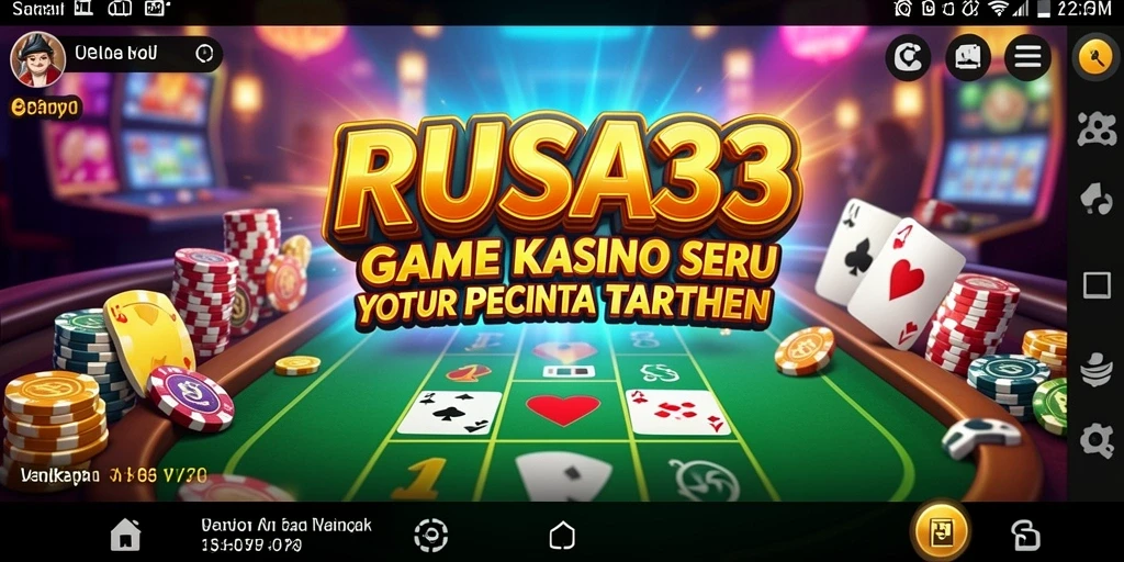 Screenshot RUSA33 menampilkan gameplay Kasino yang mengasyikkan.