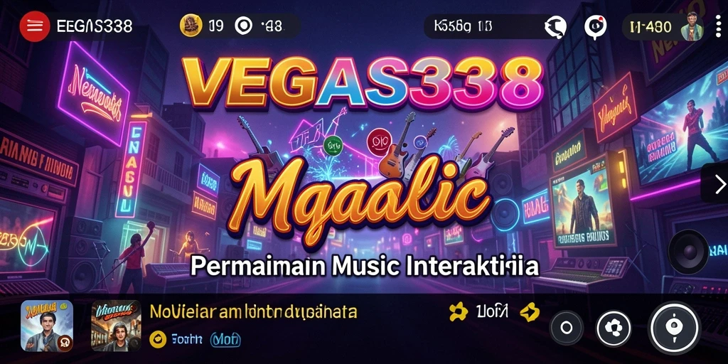 Screenshot dari gameplay yang menampilkan pengalaman bermain musik yang seru.