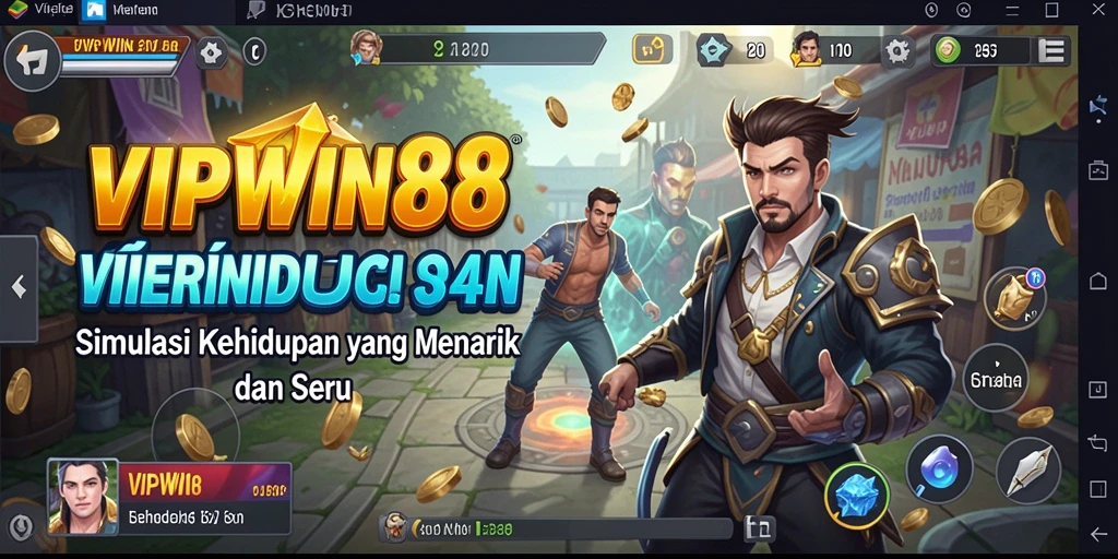 Tangkapan layar VIPWIN88 menunjukkan gameplay simulasi yang interaktif dan menarik.