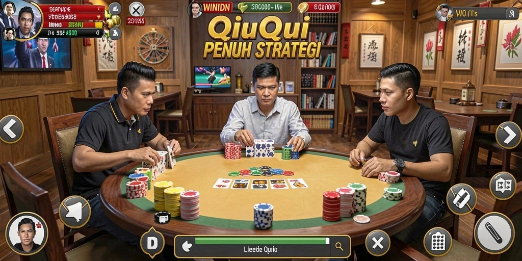 Tampilan permainan QiuQiu yang menarik dan interaktif di WINIDN.
