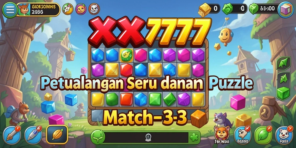 Screenshot menunjukkan gameplay menarik dan tantangan dalam XXX777.